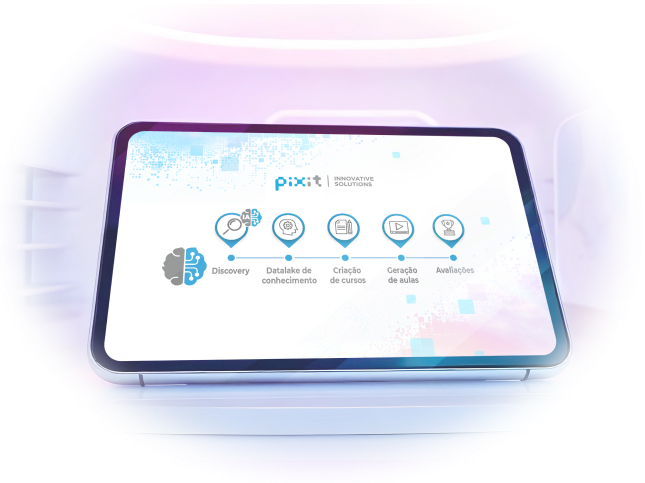 Tablet com treinamento virtual